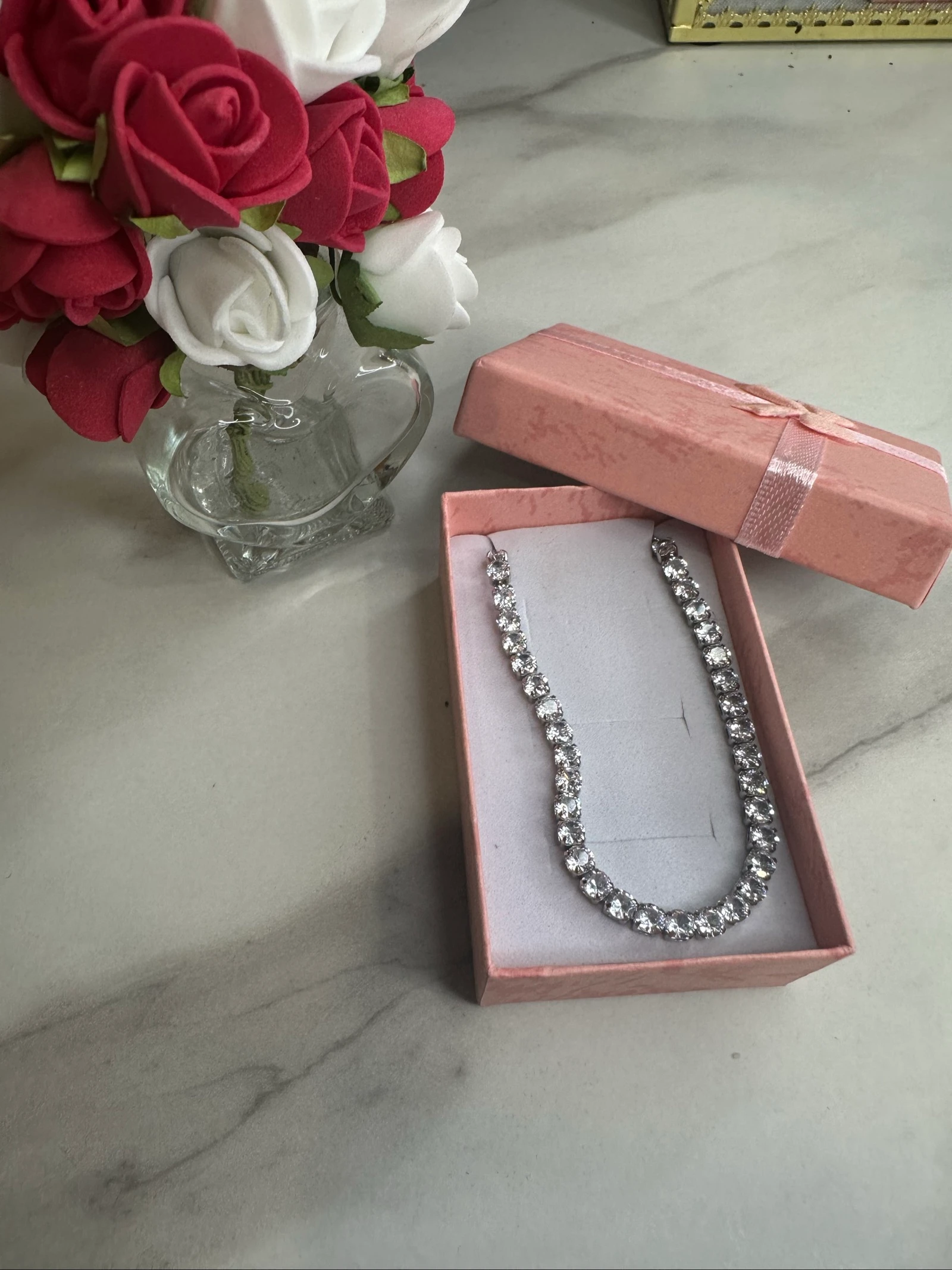 Silver-tone stainless steel tennis bracelet - Sparkling zircons – photo 6